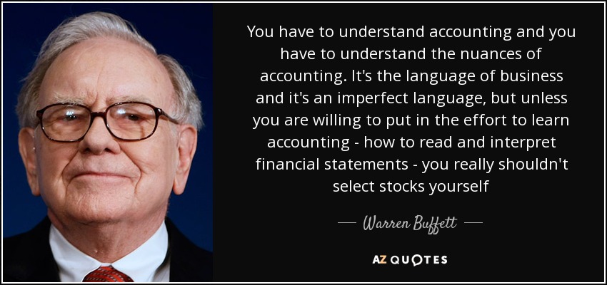Accounting Quote - Warren Buffet